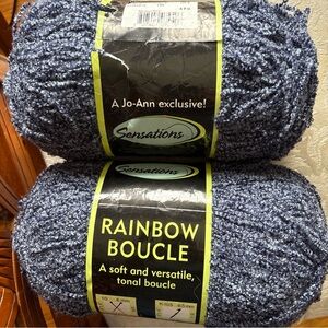 Rainbow Boucle Soft Tonal Boucle Yarn - Navy Blue Jo-Ann Sensations